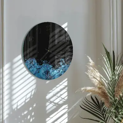 Klok glas met opdruk rond Water