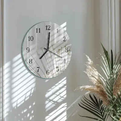 Klok glas met opdruk rond Paardebloem