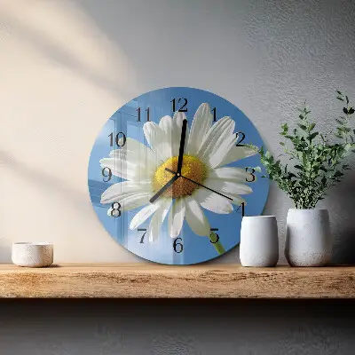 Klok glas met opdruk rond Bloem