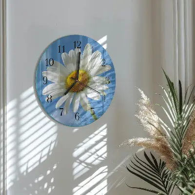 Klok glas met opdruk rond Bloem