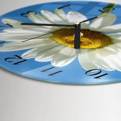 Klok glas met opdruk rond Bloem
