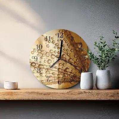 Ronde glas klok Paardebloem