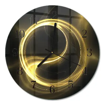 Wandklok glas decoratie rond Abstracte cirkel
