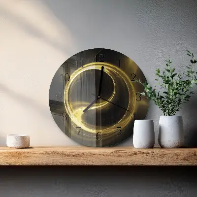 Wandklok glas decoratie rond Abstracte cirkel