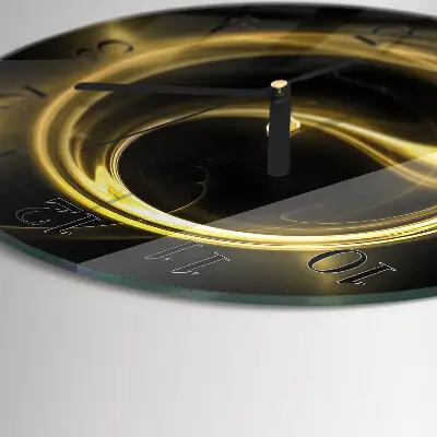 Wandklok glas decoratie rond Abstracte cirkel