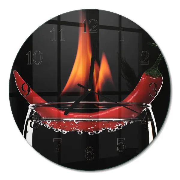Ronde glazen klok Pittige chili