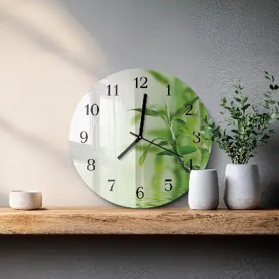 Klok glas met opdruk rond Bamboe