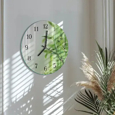 Klok glas met opdruk rond Bamboe