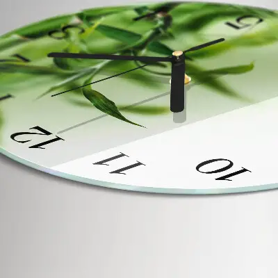 Klok glas met opdruk rond Bamboe