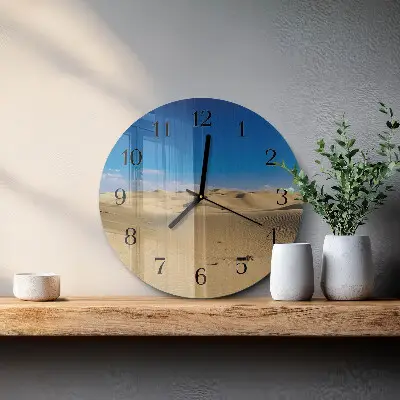 Ronde glazen klok Woestijn