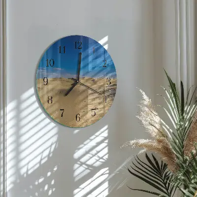 Ronde glazen klok Woestijn