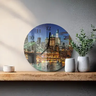 Ronde glas klok Horizon