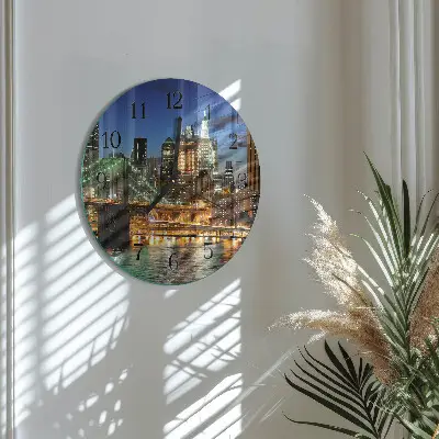 Ronde glas klok Horizon