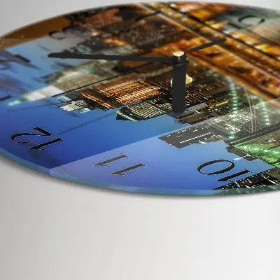 Ronde glas klok Horizon