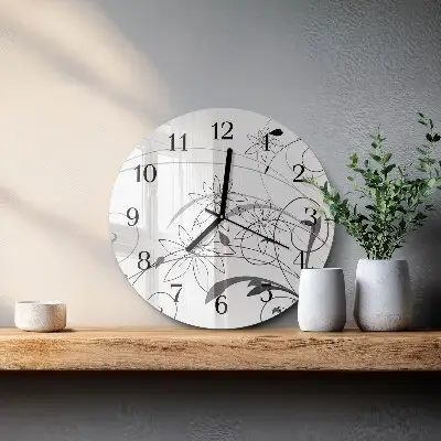 Klok glas met opdruk rond Bloemkunst
