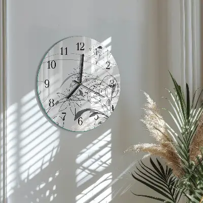 Klok glas met opdruk rond Bloemkunst