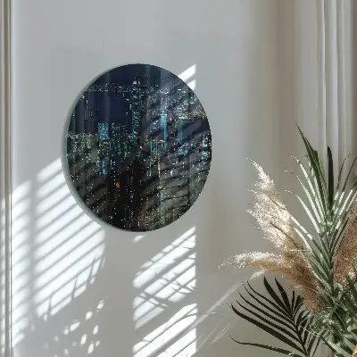 Wandklok glas decoratie rond Horizon