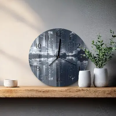Wandklok glas decoratie rond Horizon