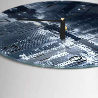 Wandklok glas decoratie rond Horizon