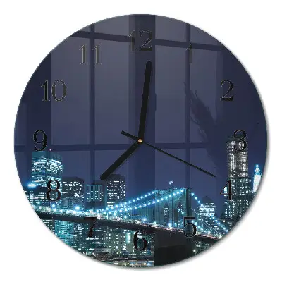 Ronde glas klok Horizon