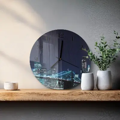 Ronde glas klok Horizon