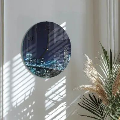Ronde glas klok Horizon