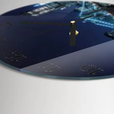 Ronde glas klok Horizon