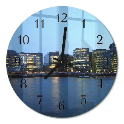 Ronde glas klok Horizon