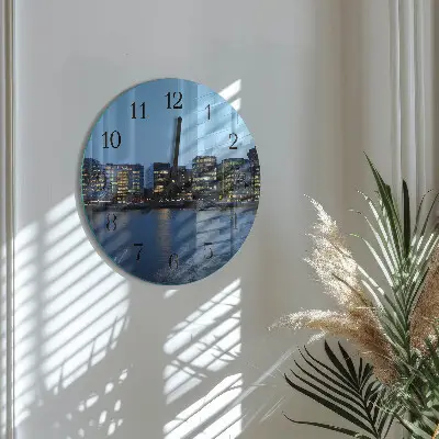 Ronde glas klok Horizon