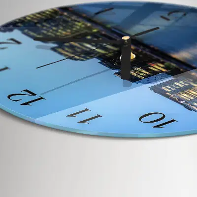 Ronde glas klok Horizon