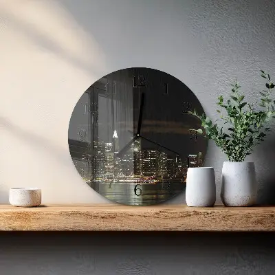 Klok glas met opdruk rond Horizon