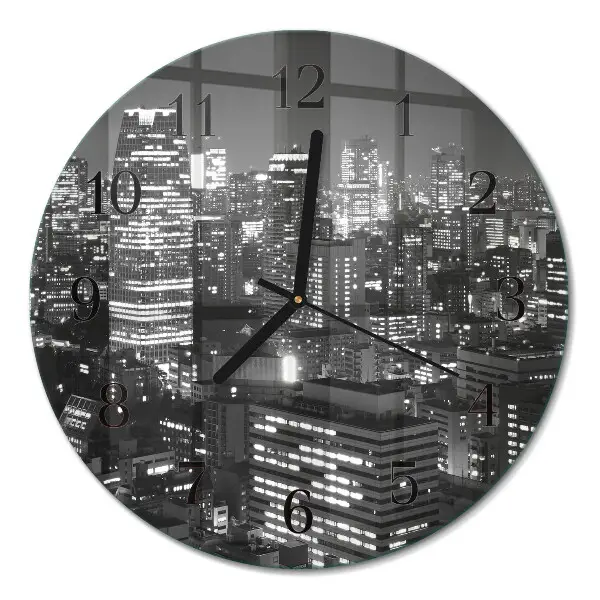 Wandklok glas decoratie rond Horizon