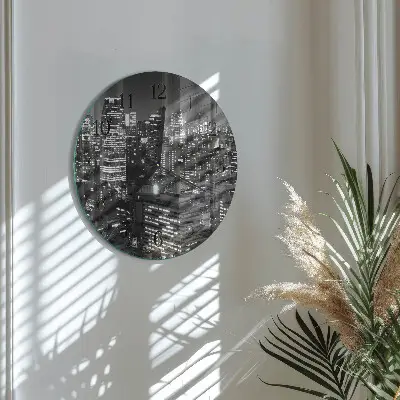 Wandklok glas decoratie rond Horizon