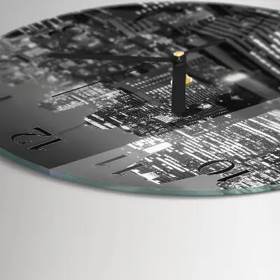 Wandklok glas decoratie rond Horizon