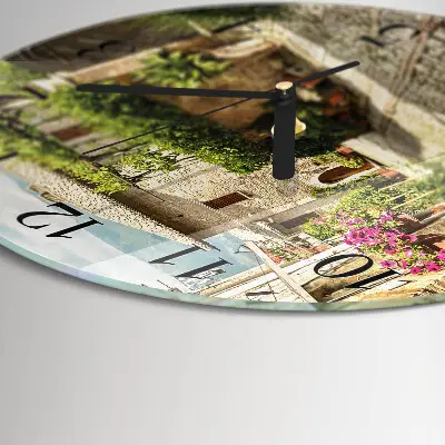 Ronde glas klok Bloemensteeg