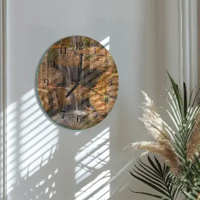 Klok glas met opdruk rond Waterval