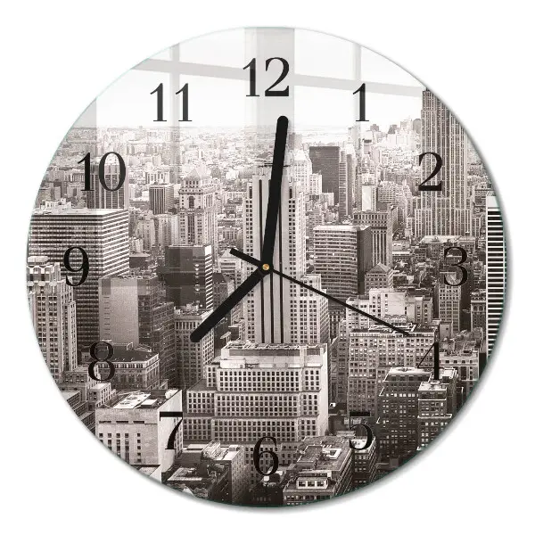 Wandklok glas decoratie rond Horizon