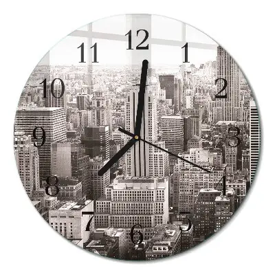 Wandklok glas decoratie rond Horizon
