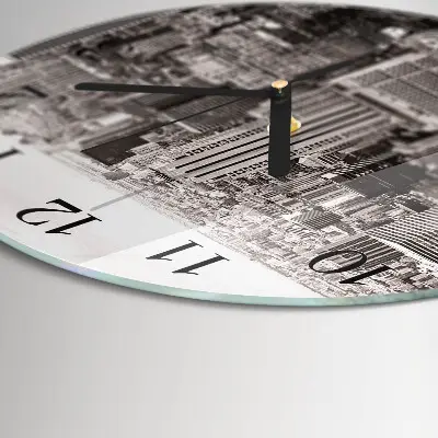 Wandklok glas decoratie rond Horizon