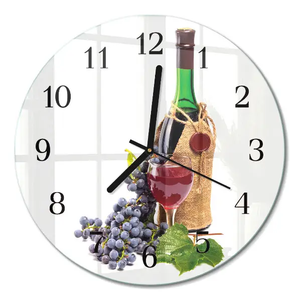 Ronde glas klok Druiven voor wijn