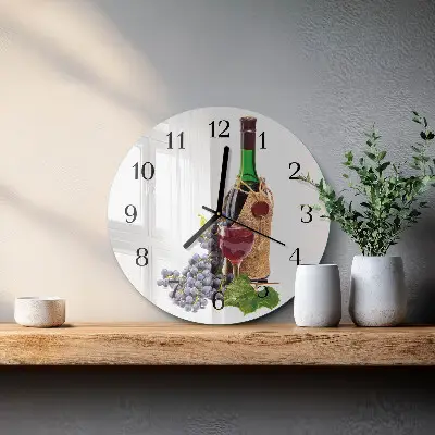 Ronde glas klok Druiven voor wijn