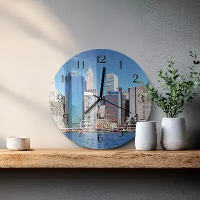 Ronde glazen klok Horizon