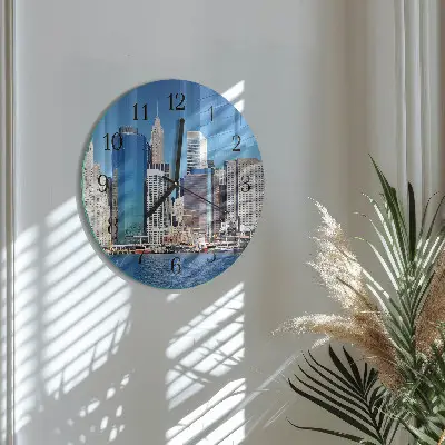 Ronde glazen klok Horizon