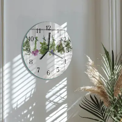 Klok glas met opdruk rond Kruiden