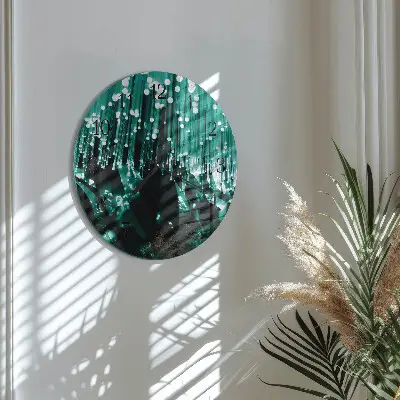Ronde glazen wandklok Glasvezel
