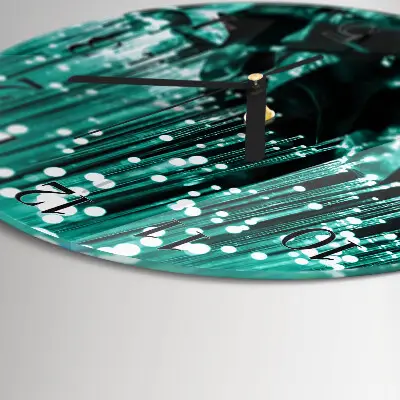 Ronde glazen wandklok Glasvezel
