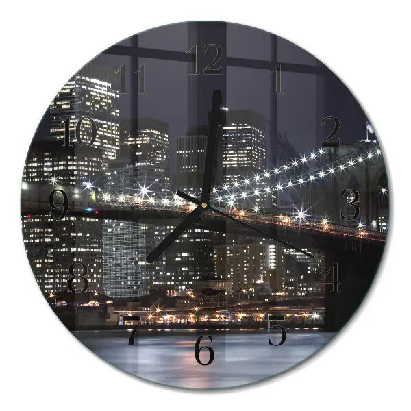 Wandklok glas decoratie rond Horizon