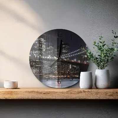 Wandklok glas decoratie rond Horizon