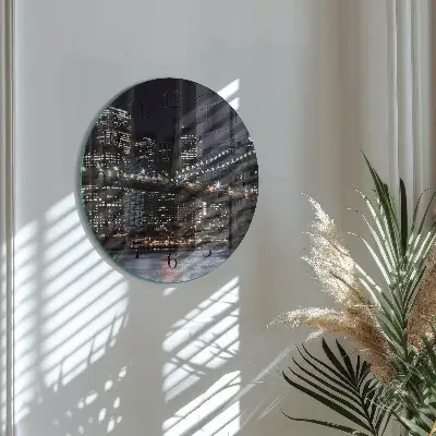 Wandklok glas decoratie rond Horizon