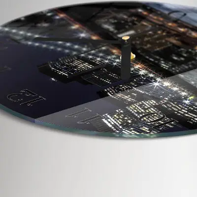 Wandklok glas decoratie rond Horizon